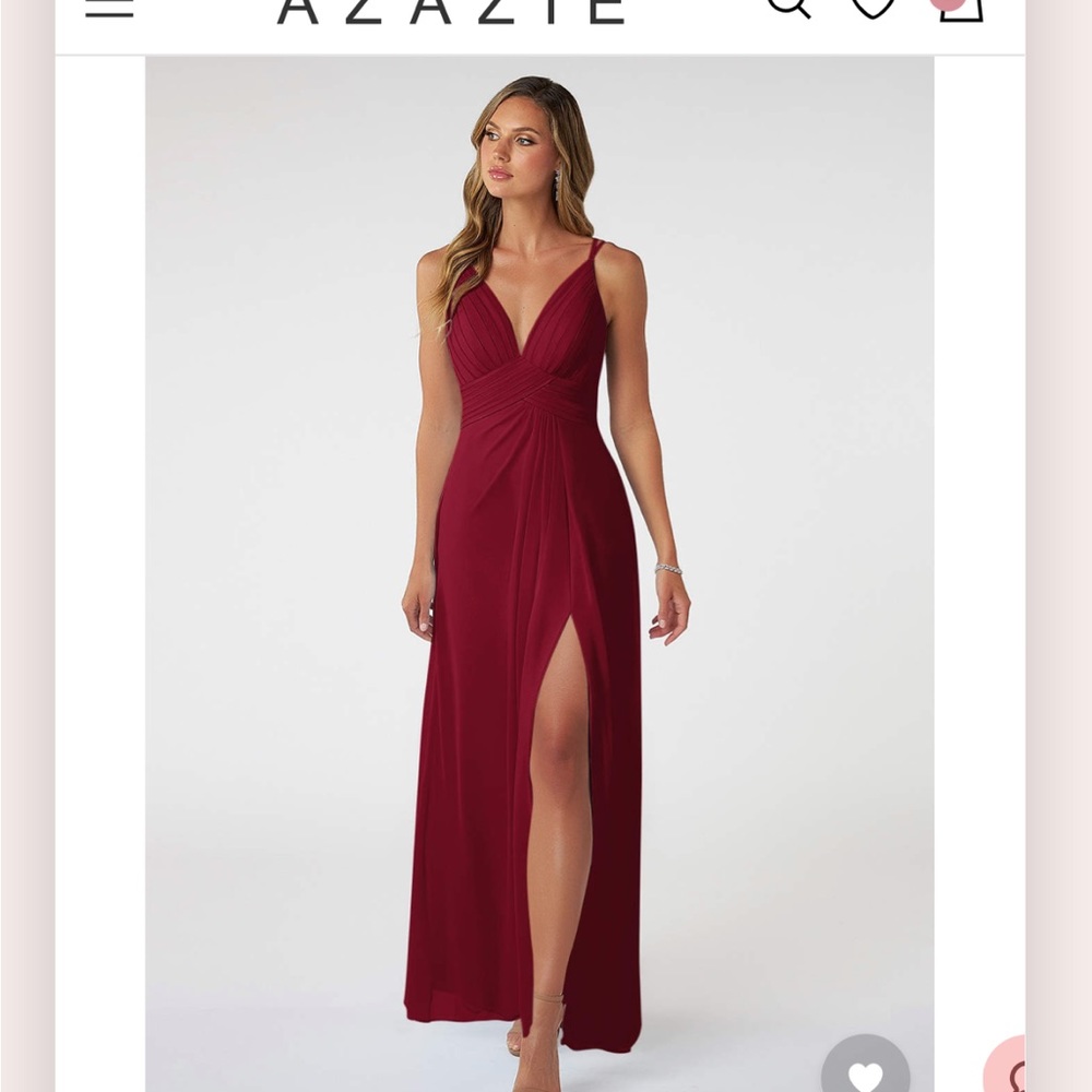 Azazie burgundy bridesmaid dress - Maren